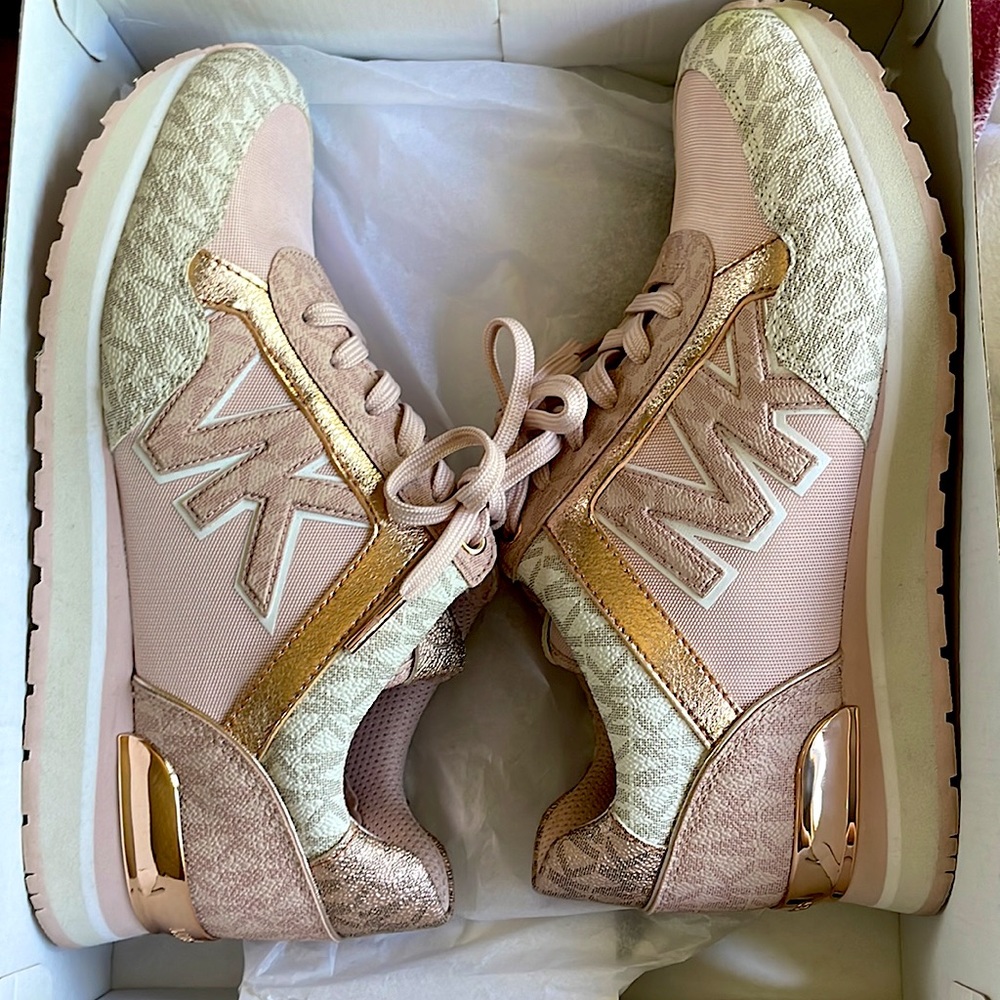 Michael Kors Rose gold sneakers